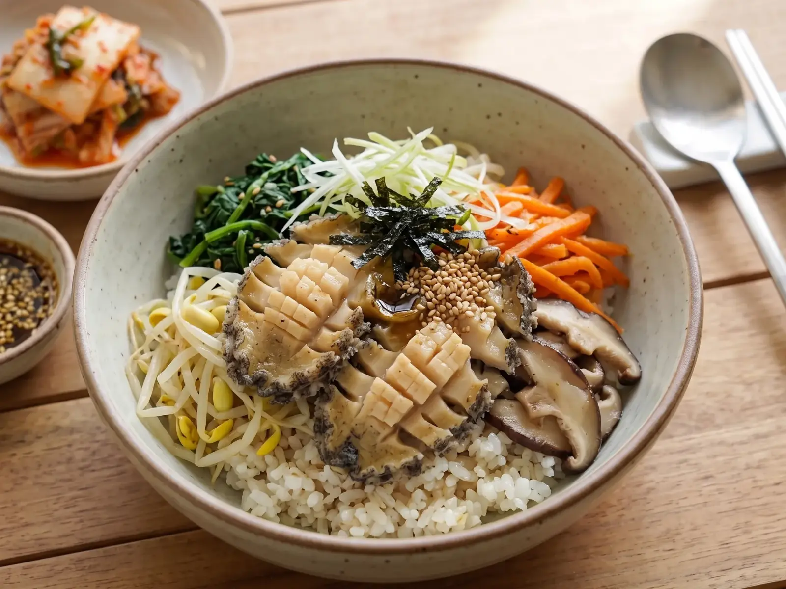 전복 비빔밥